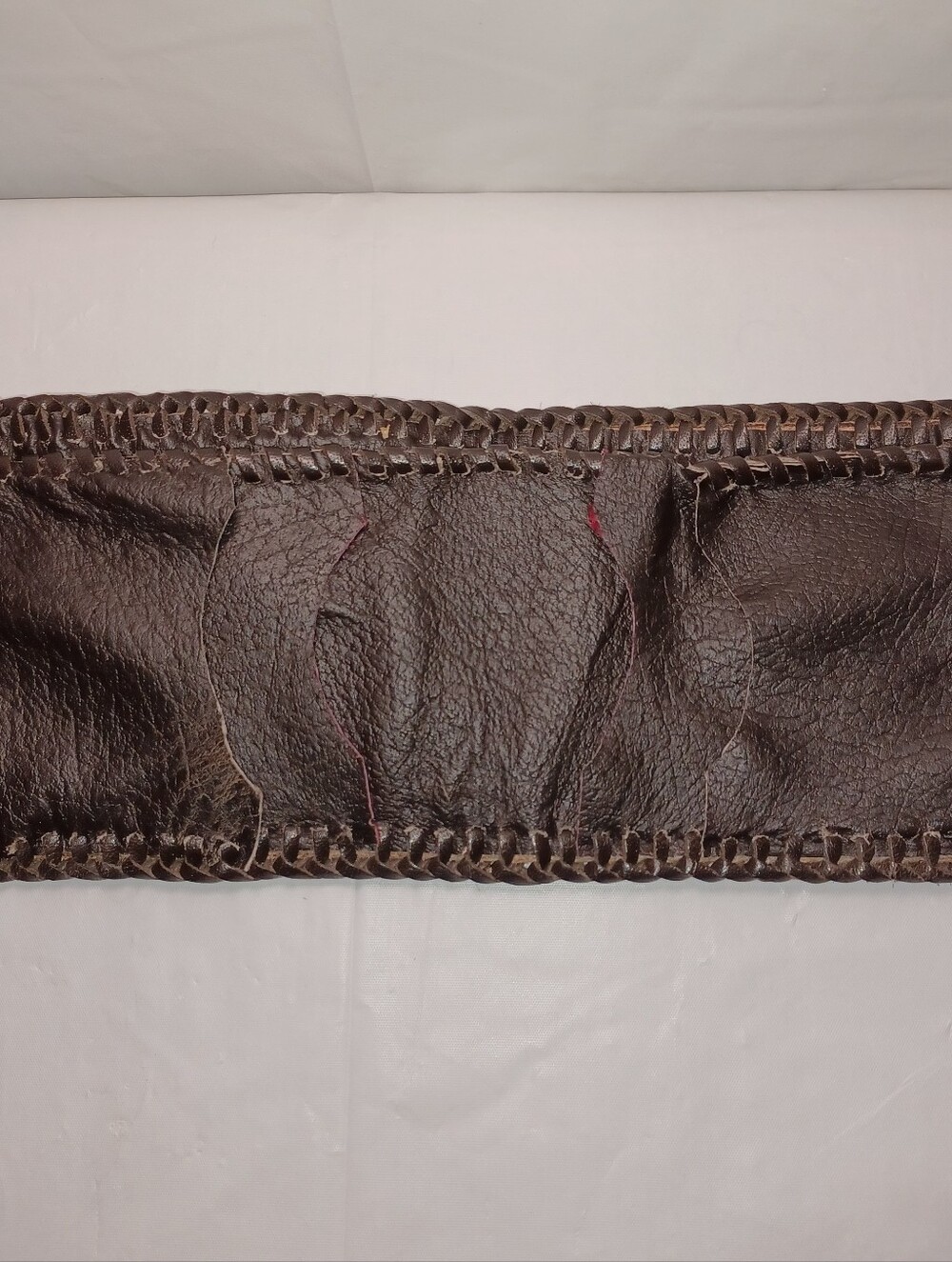 Brown Leather Men’s Wallet - Hand-Tooled Bifold. MYRON Embossed On Front - Picture 4 of 10